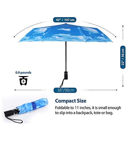 SY COMPACT Travel Umbrella Automatic Windproof Umbrellas Strong Compact Umbrella for Women Men — view 4