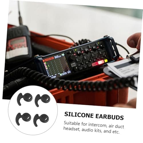 DOITOOL Silicone Earphone Covers Earbuds Black for Galaxy 20 Pack Ear Wing Design Secure Fit During Exercise Anti-slip Washable — view 4