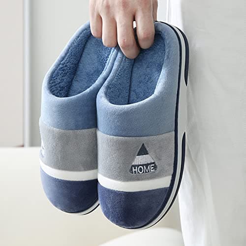 Winter Slippers Women Home Slippers Unisex Cozy Guest Sliders Slip On Soft Sole Sliders for Spa, Party Guest and Travel Fashionable Bedroom Slides Warm Home Slipper Anti-Slip Simple Slides Sky Blue — view 3