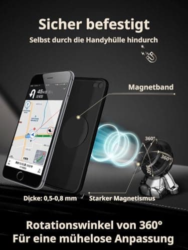 aokway Magnetic Phone Holder for Car/Office, Compatible with iPhone 12/11 Pro/11/XS Max/8/Samsung etc, Universal Car Accessories, Home Decoration (Blue) — view 6