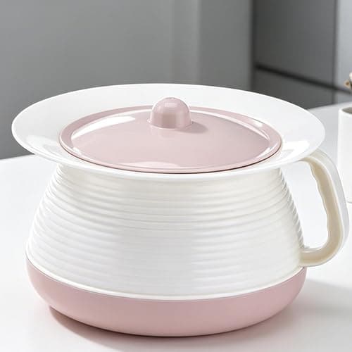 Chamber Pot with Lid - Bedside Urinal with Handle, Portable Potty for Adults, Elderly, Bedridden, Ideal for Bedroom, Home, Car, Camping & Travel — view 2