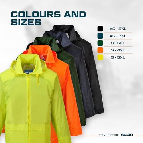 Portwest S440 Classic Rain Jacket Waterproof Hooded Pack-Away — view 3