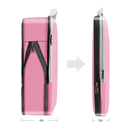 Eono Compression Packing Cubes, Luggage Organiser Set, Extensible Suitcase Organiser, Packing Organisers for Suitcases, Packing Cubes for Travel or Home Storage - Pink, 4 Set — view 4