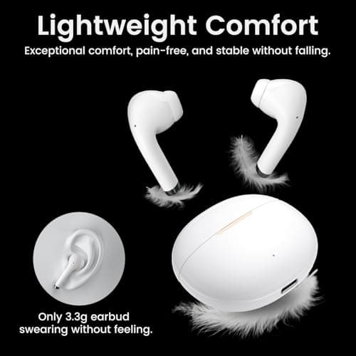 yobola Wireless Earbuds Bluetooth, Comfort Semi-In-Ear Headphones Mini — view 5
