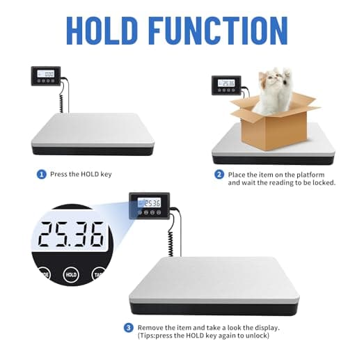 UNIWEIGH Postal Scales,200kg/10g High Precison LCD Display Parcel Scales — view 4