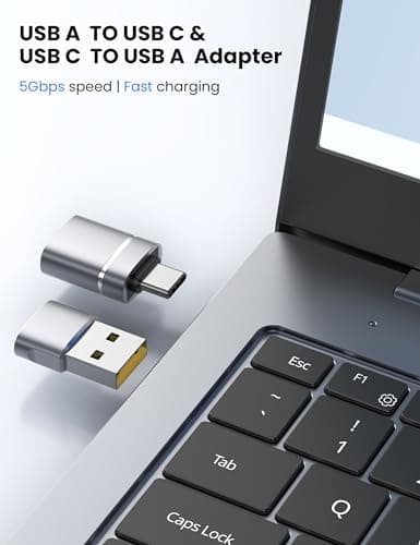USB to USB C Adapter & USBA to USBC Adapter Combo 10-Pack Set, USB Adapter Kit Compatible with MacBook Pro/Air,iPhone 17 16 Pro Max/15 Plus/14 13 12 Samsung Galaxy S25/S24/S23/S22 — view 2