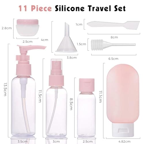 Travel Bottles for Toiletries,12 Pcs Silicone Travel Bottles Containers with Waterproof Bag Squeezable Travel Accessories for Lotion Shampoo Conditioner Skincare Cosmetics — view 2