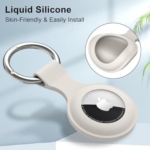 [5-Pack] for Air Tag Holder - Silicone Case for AirTag Keyring for Keys, Bags, Luggage, Pet Collars - Anti-Lost and Scratch-Resistant Design for Apple AirTags 2021 (Pack C) — view 5