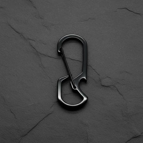 Wsymxuo Keychain Bottle Opener Multi Tool Bottle Opener Keychain Heavy Duty Stainless Steel Carabiner for Travel, Silver — view 4