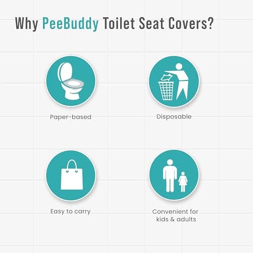 PEE BUDDY Disposable Paper Toilet Seat Covers (Pack of 80) | No Direct Contact with Unhygienic Seats| Easy to Dispose| Nature Friendly| Must Have for Women — view 4