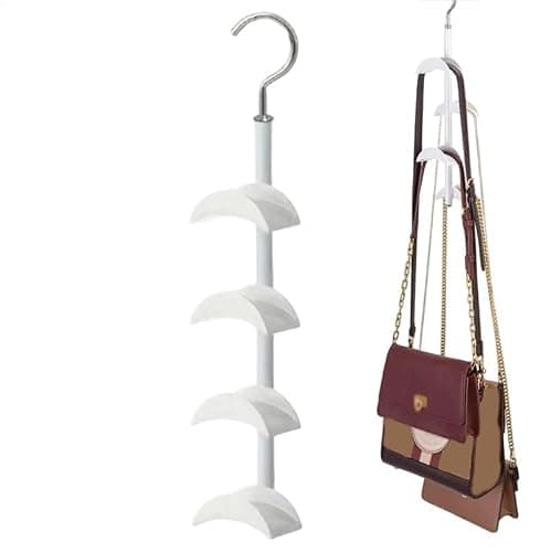 Bag Hanger - Tote Bag Organizer Closet | Space Saver Closet Backpack Holder, Tote Storage Hanger Hook for Belt Shawl Tie Hat Scarf Underwear Bra