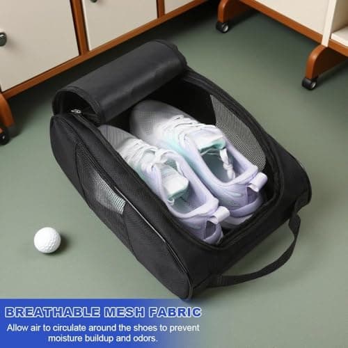 Golf Shoe Bags for Men Women, Waterproof Football Boot Bag with Shoe Towel — view 5