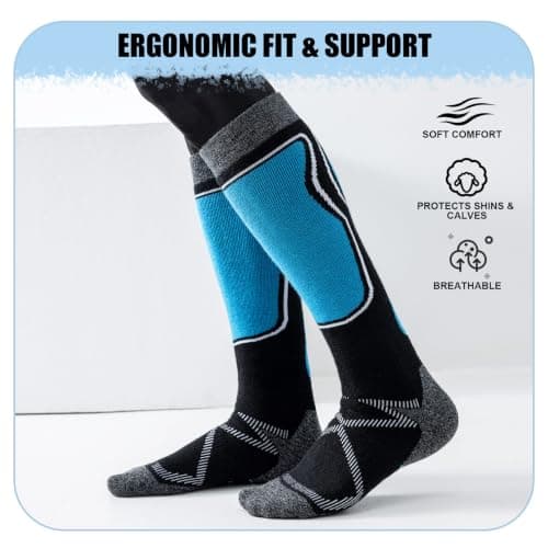 Effeet Merino Wool Ski Socks Men, Thermal Knee High Socks 2 Pairs — view 4