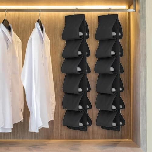 Zodazoqa Hanging Organiser Shoe Rack, 12 Compartments Shoe Storage — view 5