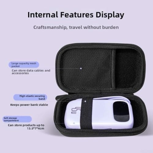 EVA Power Bank Bag for Shockproof 14 x 8 x 5 cm Robust EVA Power Bank (Black) — view 6
