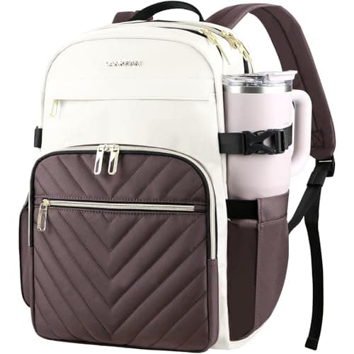 VANKEAN Laptop Backpack Women, 15.6" Backpacks Business College Work Coffee