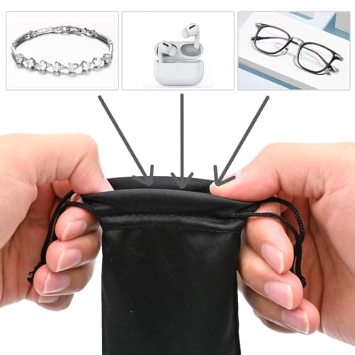 LICQIC Microfibre Sunglasses Soft Pouch, 1 Pcs Black — view 4
