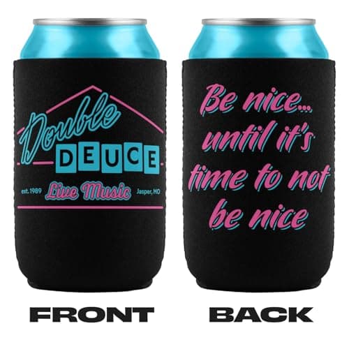 Road House Double Deuce Logo Retro 80s Insulated Can Cooler (Single) — view 2