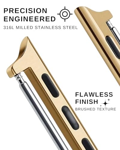 Gold Watch Strap Adapter Kit for Apple | Fits 42mm 44mm 45mm 49mm — view 4