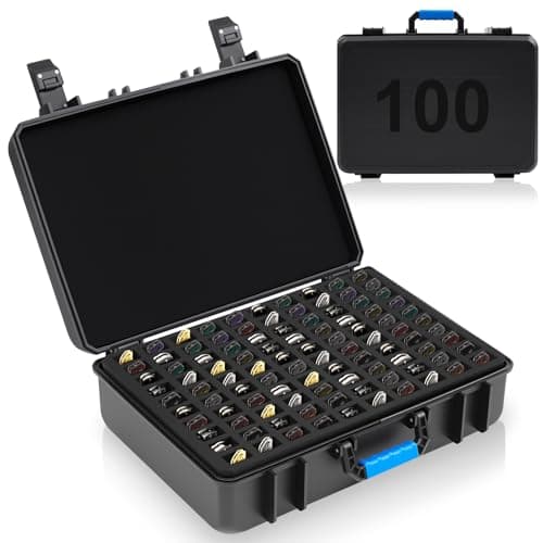 Bucherry 100 Folding Knife Case Waterproof Pocket Knife Holder Hard Sided Knives Storage Box Lockable Protective Travel Storage Organizer for Folding Knives Collection