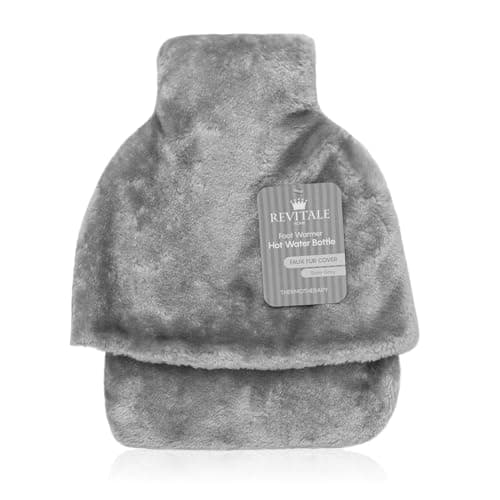 Revitale Foot Warmer Hot Water Bottle 2L, Soft Fleece Cover (Slate Grey) — view 4