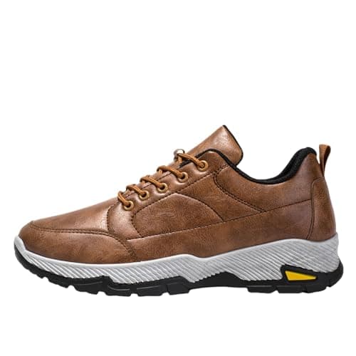 Men's Hiking Shoes Couple Walking Boots Low Rise Hiking Boots Lightweight Trekking Footwear Waterproof Outdoor Camping Climbing Shoes Sneaker Outdoor Sports Trainers Coffee