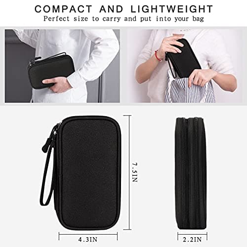 Simpolor Cable Organiser Bag,Travel Essentials Gadget Tech Bag- Black — view 2