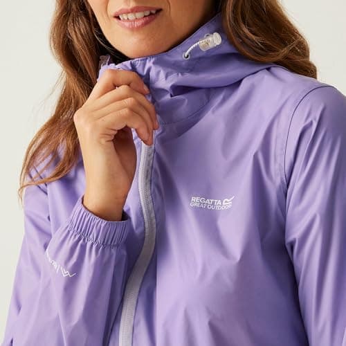 Regatta Womens Pack-It III Jacket Waterproof Pack Away Hiking Walking Coat 28 Black — view 4