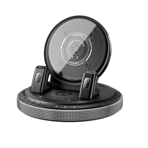 Rotatable Car Dashboard Phone Holder One-Hand Operation Anti-Slip Mount for GPS Navigation Fit Silver Black Orange(Electroplated Orange) — view 5