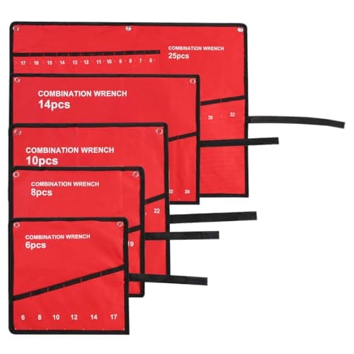 KIXZSAZ Portable Oxford Tool Roll Bag Easy To Transport And Access Tools Cloth Heavy Duty Oxford Tool Roll Bag Multi-pocket, red 6 pack — view 2