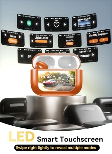 Wireless Earbuds, Smart Touchscreen Ear Buds, Noise Cancelling Headphones — view 2