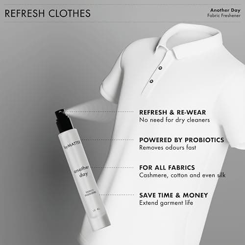 byMATTER Shoe & Fabric Freshener Spray Set – Travel Fabric Refresher & Shoe Deodorizer Pack, Odor Elimination, Suits All Materials, Smell Remover Sprays (2x 0.34 Fl Oz / 10ml) — view 3
