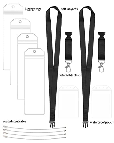 NTONPOWER P&O Cruise Luggage Tag Holders 4 Pcs Cruise Luggage Tags + 2 Pcs ID Card Luggage Tags for Suitcases with Zip Seal & Steel Loops Travel Vacation Accessories Cruise Necessities — view 5