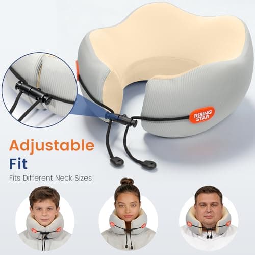 Travel Neck Pillow| Memory Foam | Cooling Neck Cushion | Washable Cover — view 2