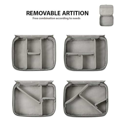 Waterproof Electronic Accessories Bag，for Charging Cables、Power Bank, Grey — view 6