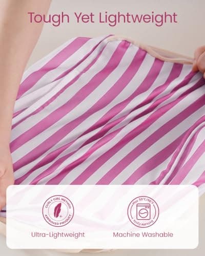 Meowoo 7 Set Compression Packing Cubes for Suitcases, Stripe Design — view 5
