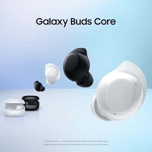 Samsung Galaxy Buds Core True Wireless Bluetooth Earbuds, Active Noise Cancellation, Secure Fit with Wingtip, Easy Pairing, Auto Switch, Touch Control, Black (KSA Version) — view 2