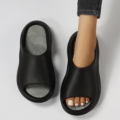 Orthopedic Slippers for Women Plantar Fasciitis Arch Support Comfy Shoes Non-Slip Slipper Trendy Winter Casual Flat Sandals Indoor Outdoor Beach Slides Pool House Holiday Home Sliders — view 4