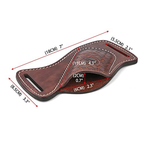 TOURBON Handmade Leather Multitool Holder EDC Pocket Knife Organizer Flashlight Tool Holster for Belt — view 3