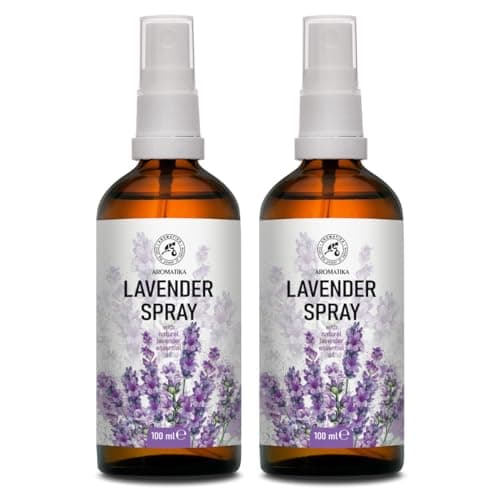 Lavender Sprays 2x100 ml - 100% Pure Lavender Essential Oil - Room Spray Mist for Aromatherapy - Great for SPA Yoga - Pillow Spray for Relaxation - Good Sleep