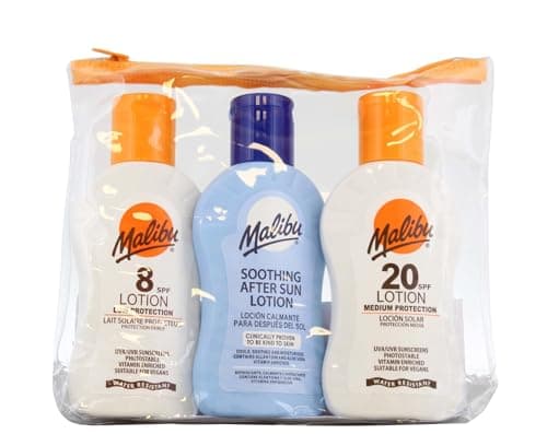 Malibu Sun Travel Essentials with SPF 8 & 20 Sun Cream & After Sun