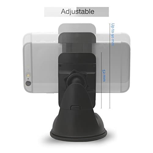 IWIO Sticky Gel Suction Pad Adjustable Grip Mobile Phone Holder Mount compatible withMicromax Canvas Infinity Pro - BLACK — view 4