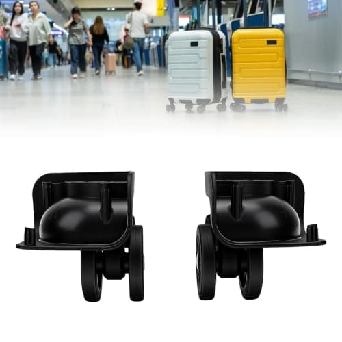 Alomejor Suitcase Replacement Caster Wheels, Dual Roller ABS Set — view 5