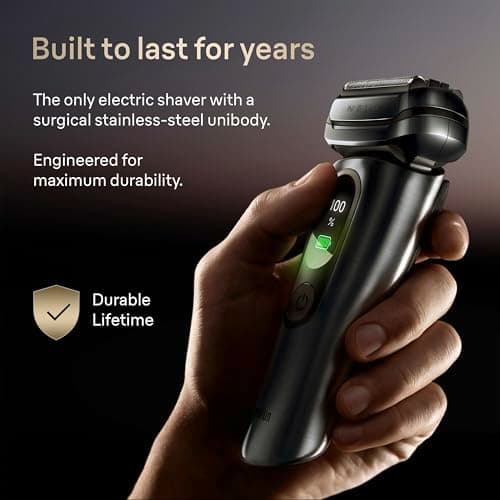 Braun NEVO Men’s Electric Shaver with AeroTouch Technology for A No Compromise Shave. Smart Display. Includes Care 7in1 System, Travel Case, NEVO15115C, Graphite — view 5