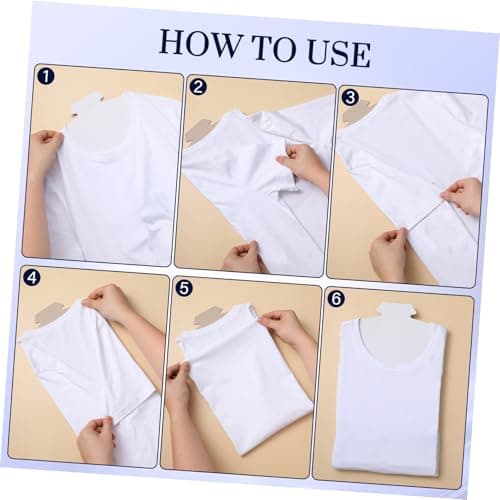 20 Pcs Shirt Cardboard Laundry Folding Board Cardboard Shirt Form Display Folding Storage Box Plastic Filler Plastic Storage Box T- Board Paper Folder — view 3