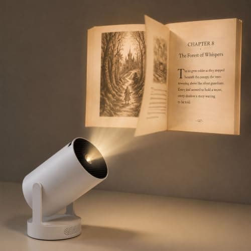 Book Cast Projector, 2026 New Book Projector for Reading,White