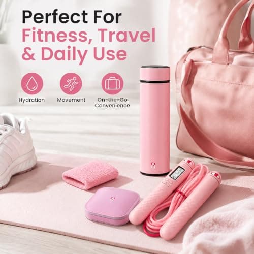 5-Piece Fitness Gift Set for Women, Insulated Bottle, Towel & Power Bank — view 3