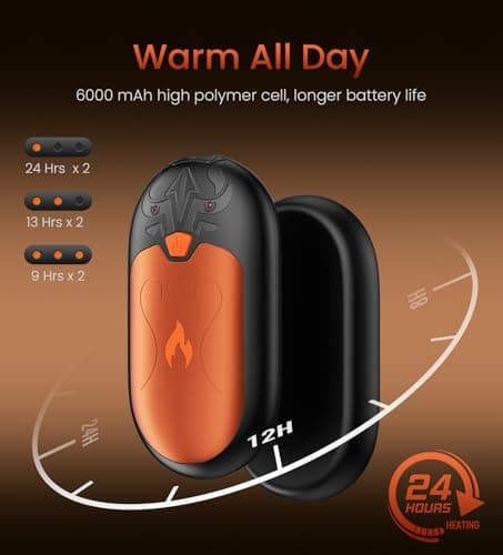 Hand Warmers Rechargeable, 2 Pack Magnetic Electric Hand Warmer 24h Warmth — view 2