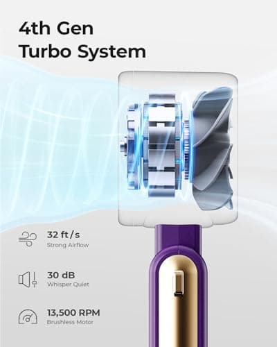 Bearwind Portable Handheld Turbo Fan, 5-Speed High Airflow, 4000mAh Battery — view 4