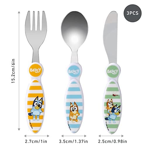 Bluey Kids 3 Piece Cutlery Set – Includes Knife, Fork and Spoon — view 2